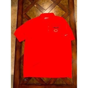Nike Golf Tour‎ Performance Chicago Bears Polo Shirt Nike Dri-Fit Orange Size L